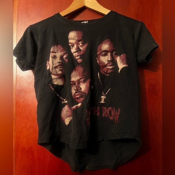 Vtg Y2K Flying Horse Death Row Records Tee Shirt Sz M Snoop Dogg Dr. Dre Tupac - Picture 3 of 6